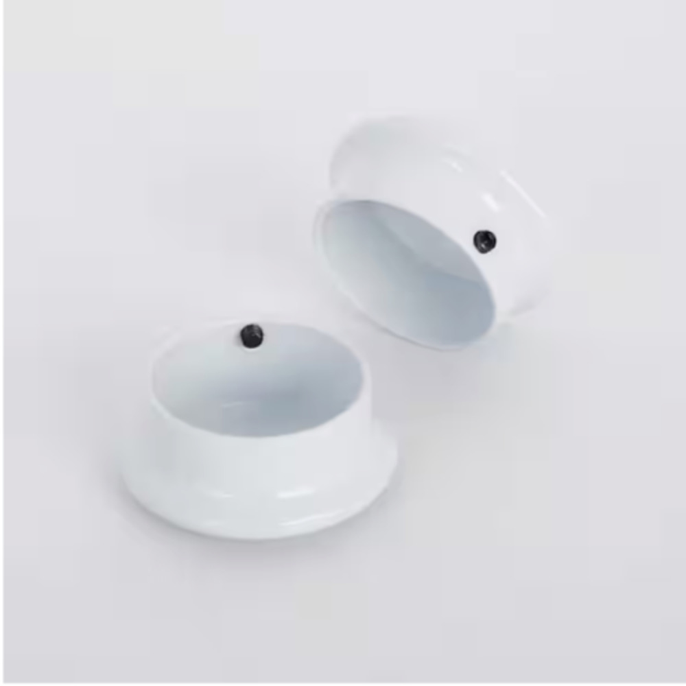 Blue Hawk Heavy Duty Decorative Closet Pole End Caps White New, 2-pack, home